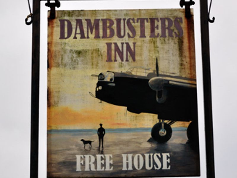 Pub sign Dambusters Inn. (Pub, Sign). Published on 01-01-1970