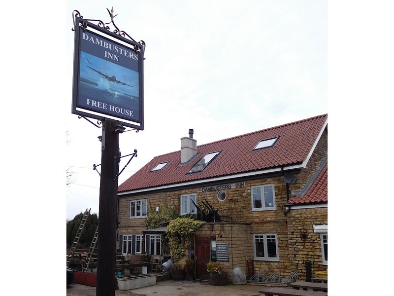 Dambuster Inn at Scampton. (Pub, External, Sign, Key). Published on 01-01-1970 