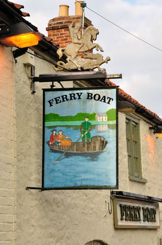 Pub sign Ferry Boat Inn. (Pub, Sign). Published on 01-01-1970