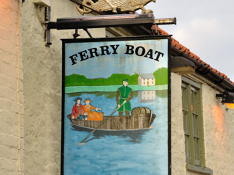 Pub sign Ferry Boat Inn. (Pub, Sign). Published on 01-01-1970