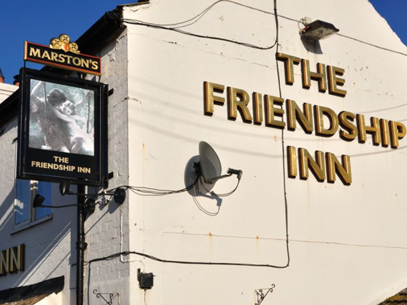 The Friendship Inn at Laughterton. (Pub, External, Sign). Published on 01-01-1970 