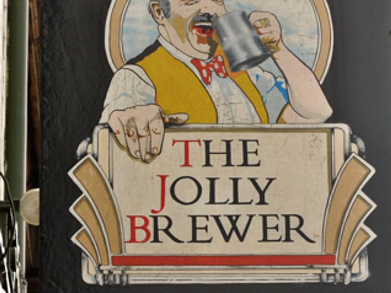 Pub sign Jolly Brewer at Lincoln. (Pub, Sign). Published on 01-01-1970 