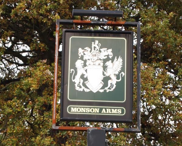 Monson Arms at lincoln Sign. (Pub, Sign). Published on 01-01-1970