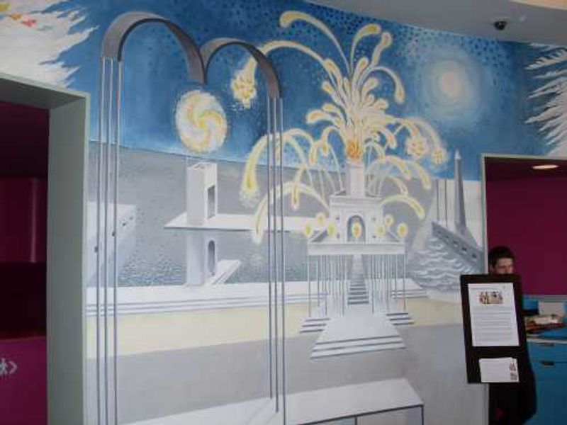 Rotunda bar - detail of Eric Ravilious mural. (Pub). Published on 03-05-2014 