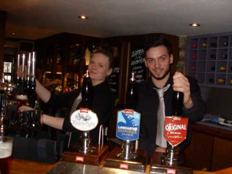 Stacey & Joe (staff), Ship, Caton, January 2014. (Pub, Publican). Published on 03-05-2014