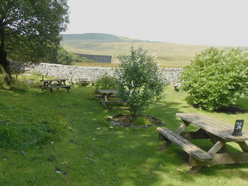 Pub Garden Aug 2025, overlooking viaduct. (Pub, Garden). Published on 09-08-2025 