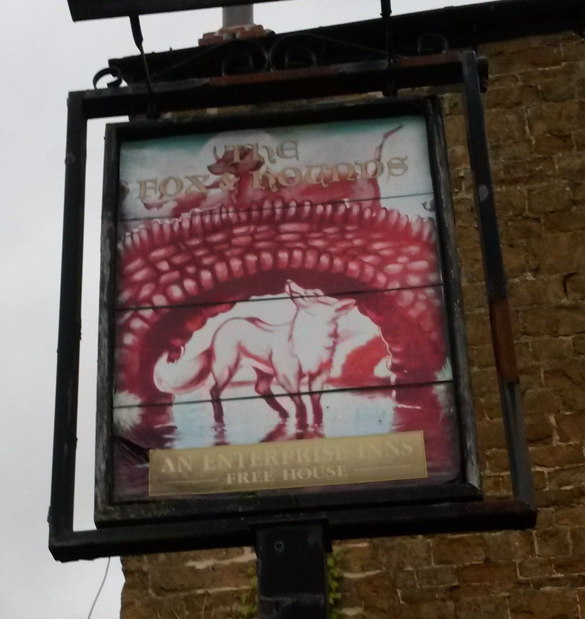 Fox & Hounds, Knossington pub sign. (Sign). Published on 01-01-1970
