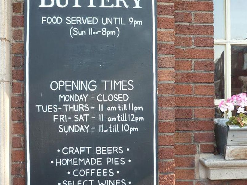 Buttery sign 2017 - Levenshulme. (Pub, External). Published on 17-06-2017