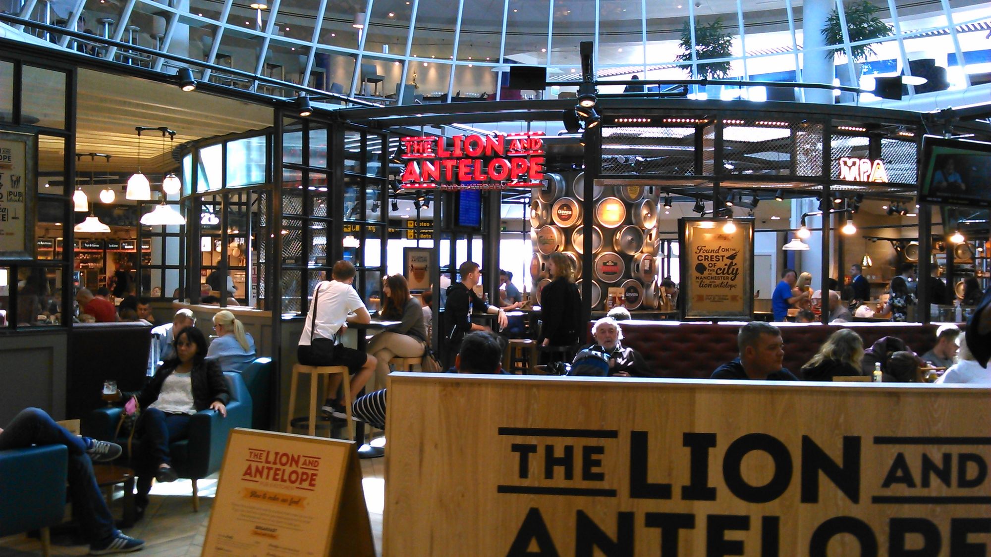 Lion and Antelope - Manchester Airport. (Pub, External, Key). Published on 24-06-2015