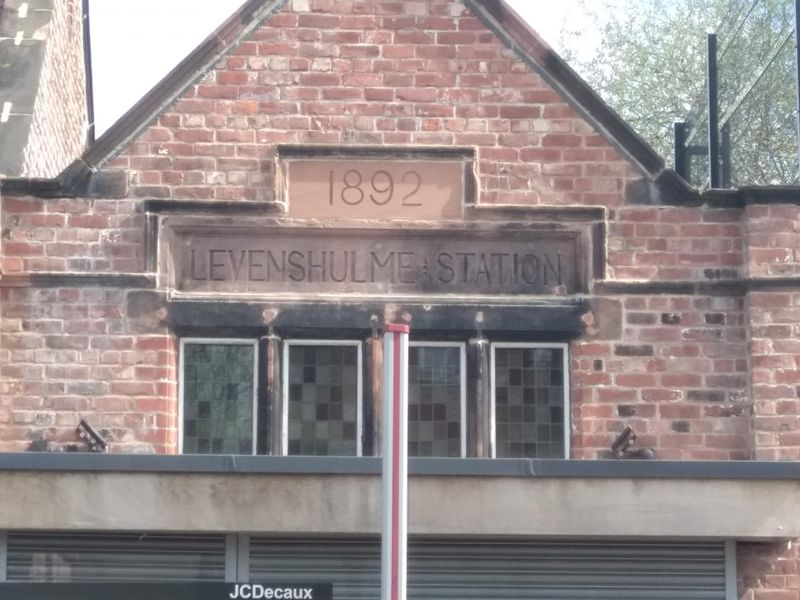 Levenshulme - Station South foundation tablet 2022 04 18. (Pub, External, Sign). Published on 18-04-2022 