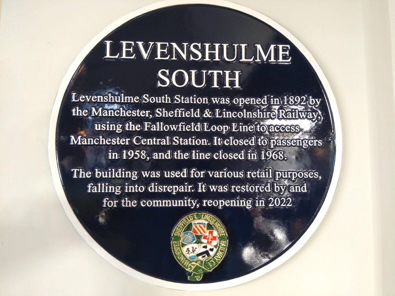 Levenshulme - Station South History Roundel 20221008. (Pub, Bar). Published on 29-10-2022