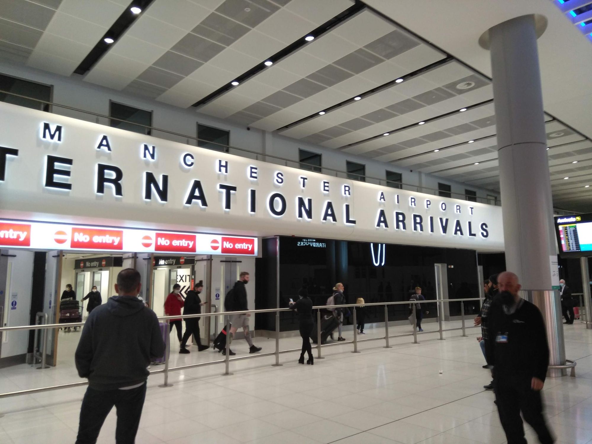 Manchester Airport - Busby's Bar, site of 2021 11 12. (Pub, External, Key). Published on 13-11-2021