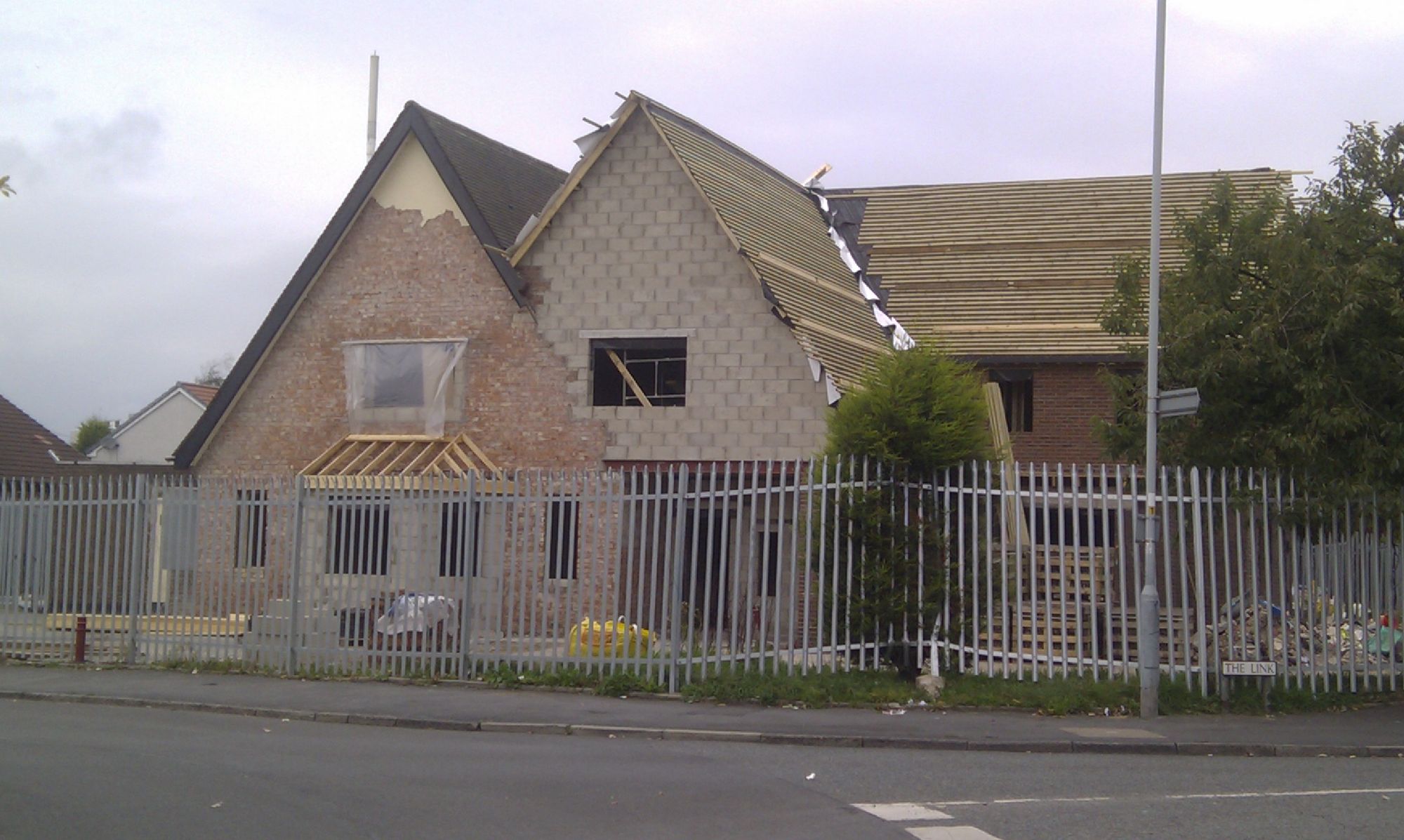 Cheshire Cat - Brinnington during conversion to non-pub use 2013. (Pub, External). Published on 24-09-2011