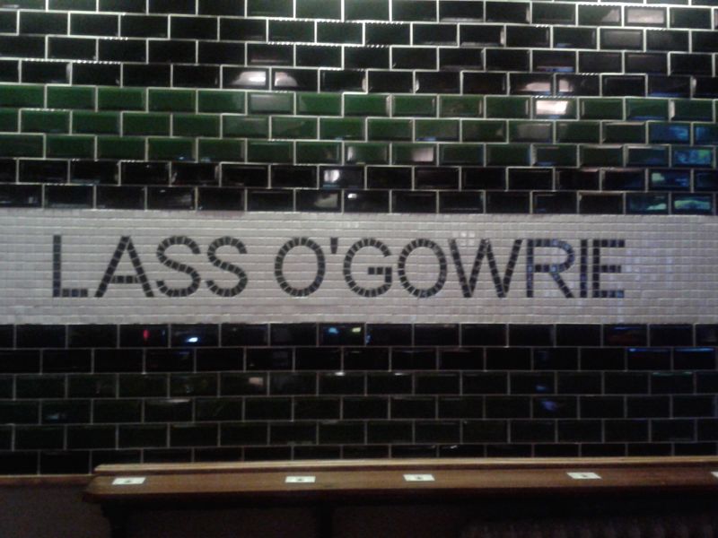 Lass O'Gowrie tiling feature - Manchester. (Pub, Bar). Published on 08-07-2014