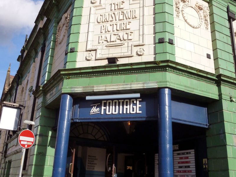 Footage sign detail - Chorlton-on-Medlock 2017. (Pub, External). Published on 14-03-2017
