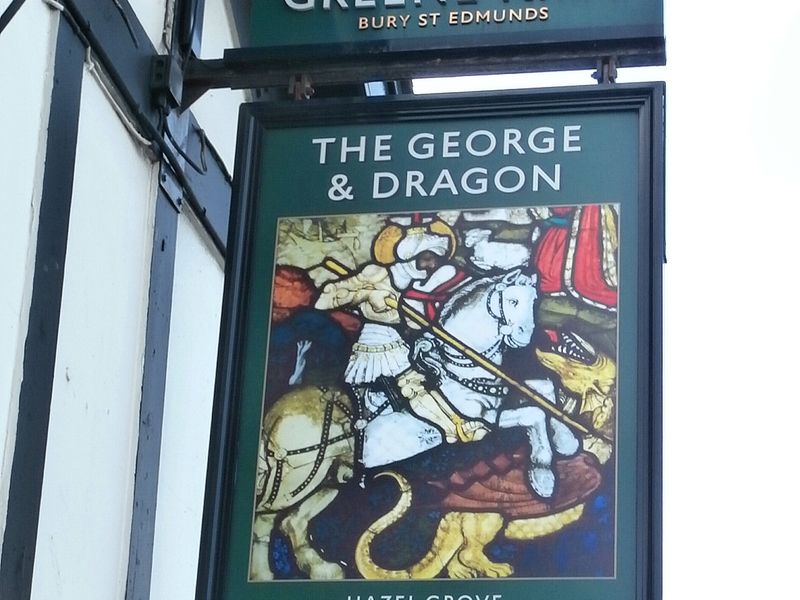 George & Dragon sign - Hazel Grove 2019. (Pub, External). Published on 30-03-2019 