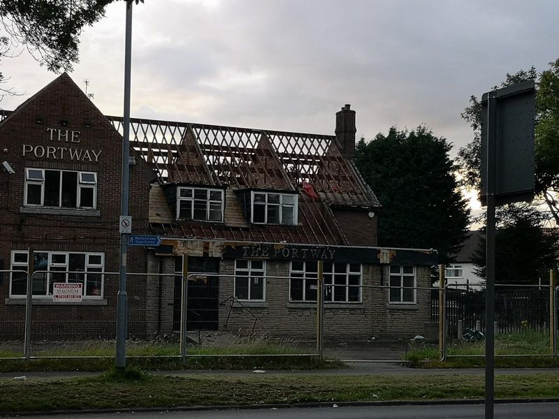 Wythenshawe - Portway Hotel Demolition 6-8-19. (Pub, External). Published on 11-08-2019