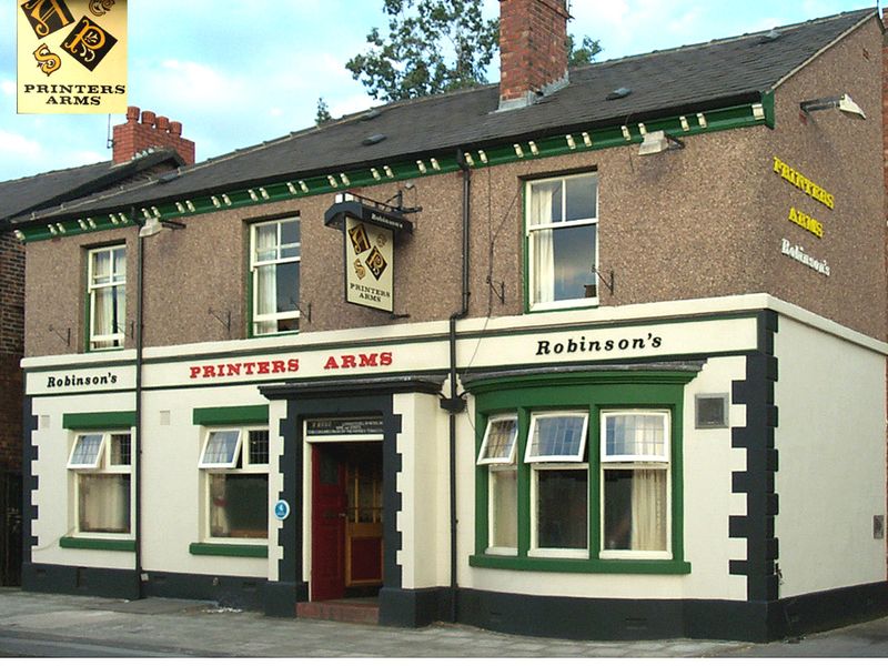 Printers Arms - Cheadle 2001. (Pub, External). Published on 28-01-2012