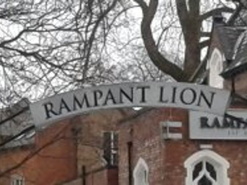 Rampant Lion iron archway detail - Victoria Park. (Pub, External). Published on 26-03-2011