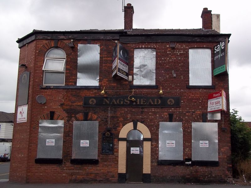 Nags Head closed - Gorton. (Pub, External, Key). Published on 12-08-2011