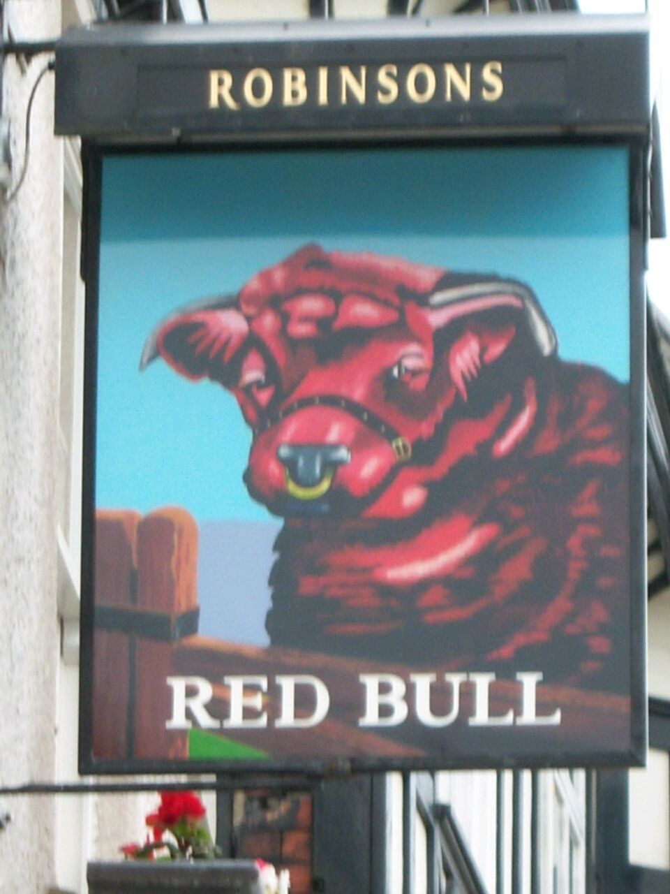 Red Bull sign - Stockport. (Pub, Sign). Published on 24-01-2009