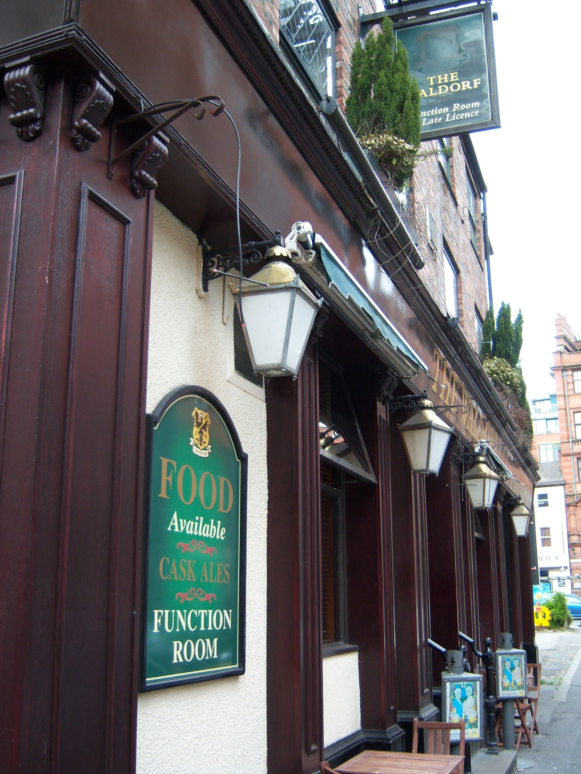 Waldorf sign - Manchester. (Pub, Sign). Published on 12-05-2013