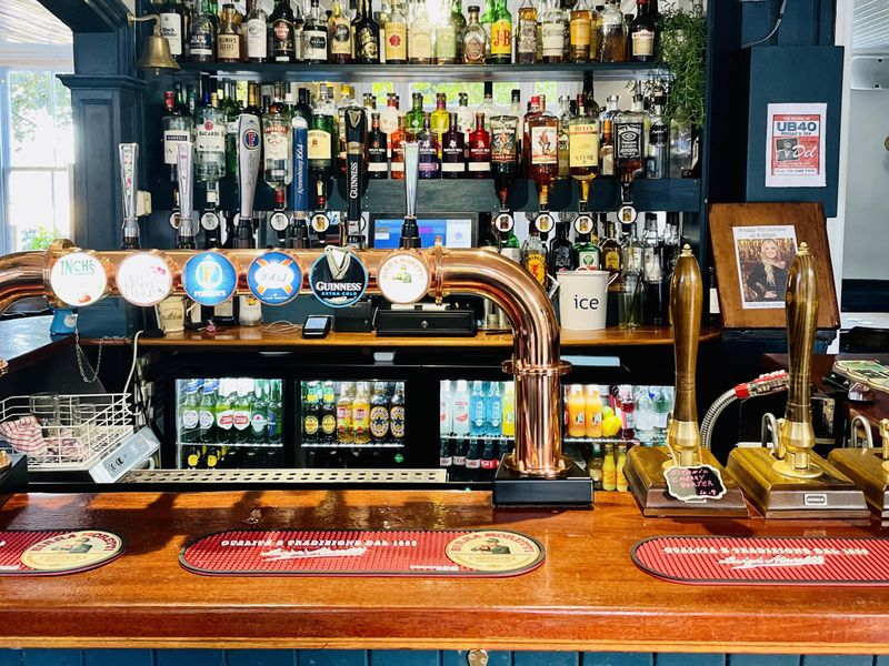 The bar counter and backbar. (Pub, Bar). Published on 25-07-2023