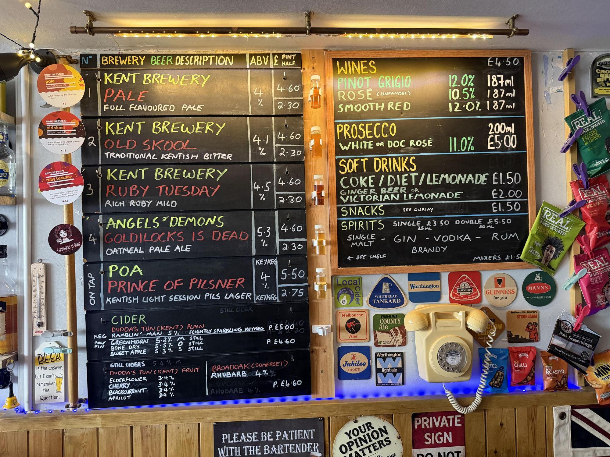 The beer board menu. (Pub, Bar). Published on 15-05-2026