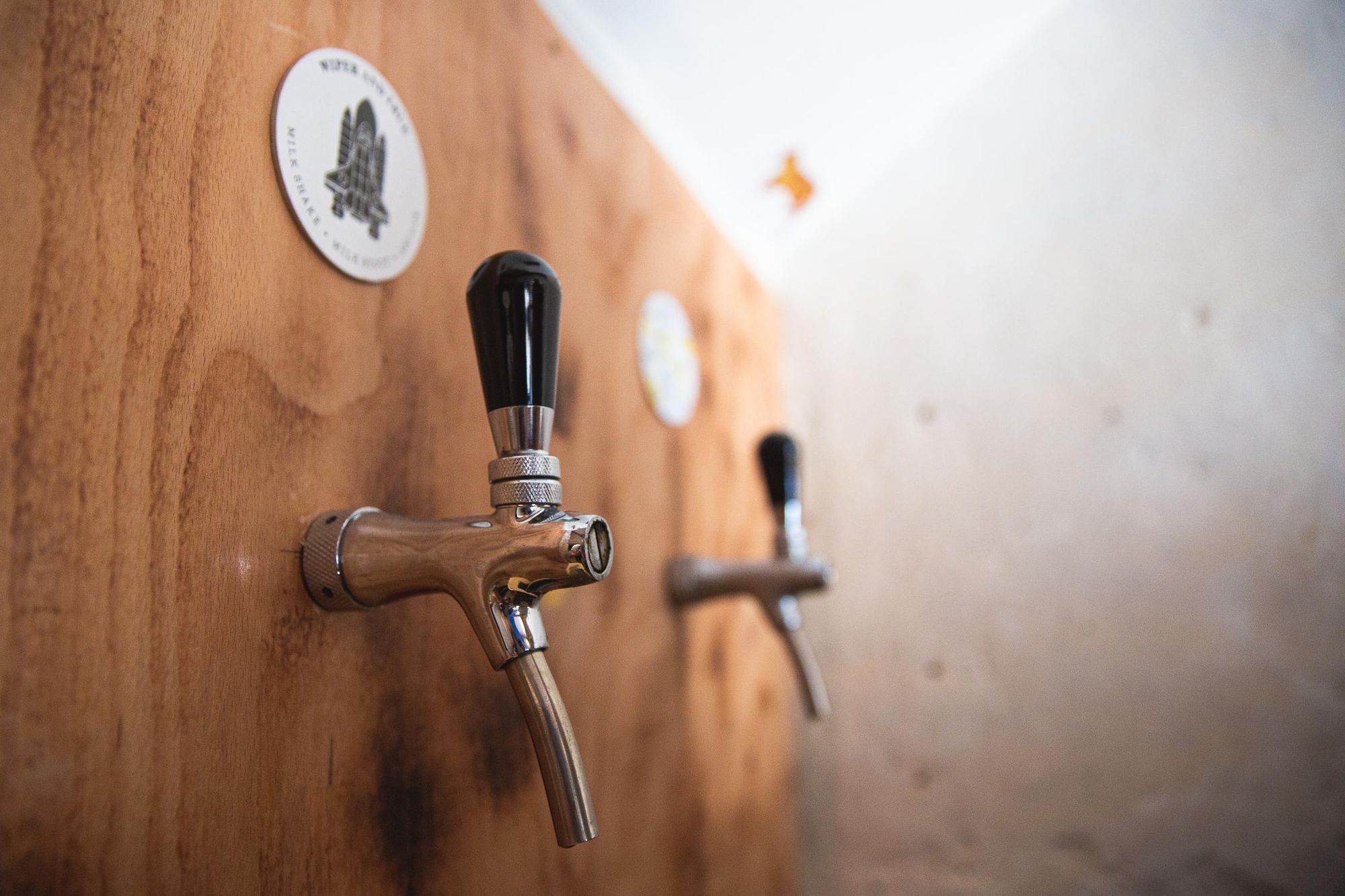 One of the keg taps on the wall (or two). (Bar). Published on 26-05-2022