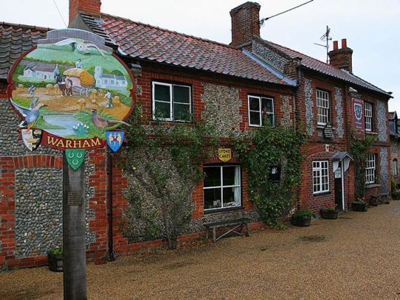 Warham Three Horseshoes. (Pub, External, Sign). Published on 01-01-1970