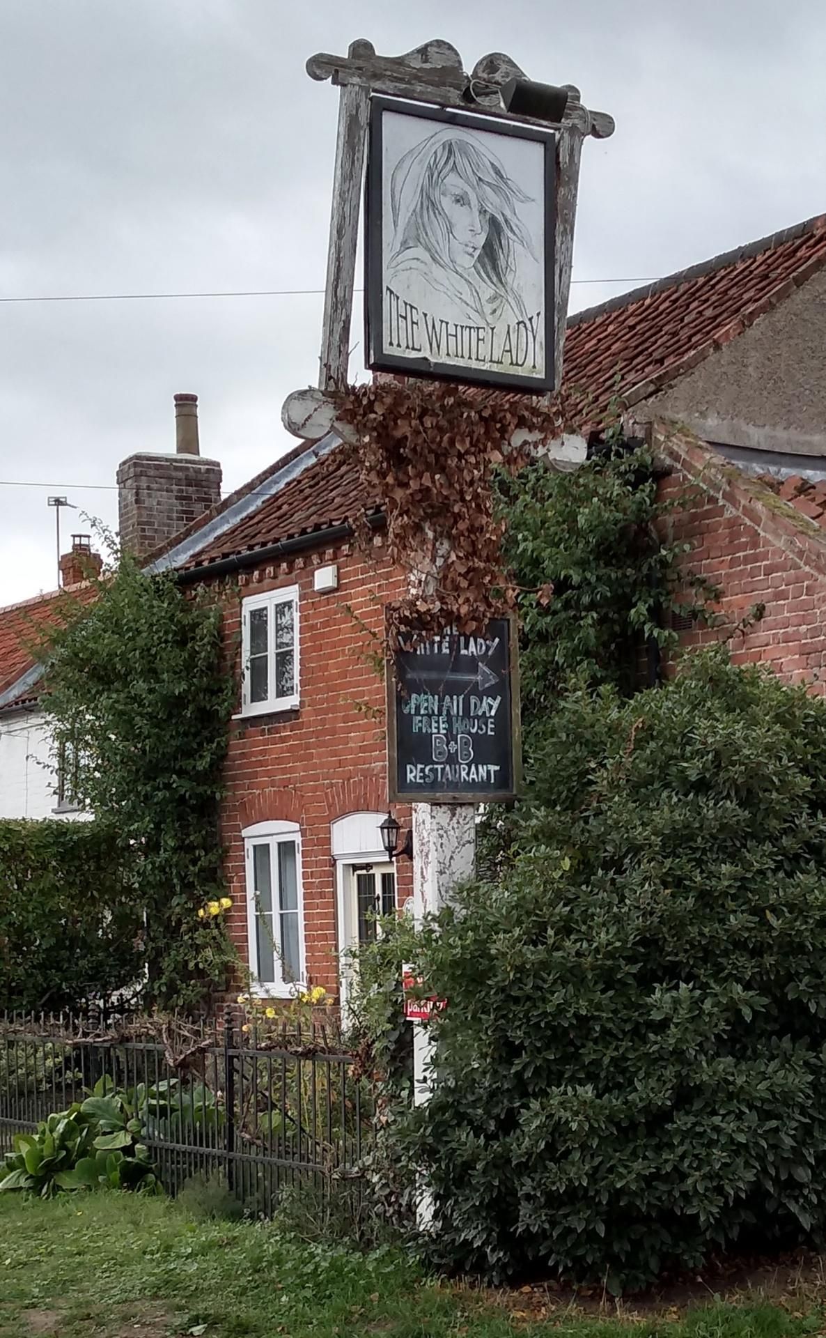 White Lady at Worstead sign. (Sign). Published on 01-08-2018