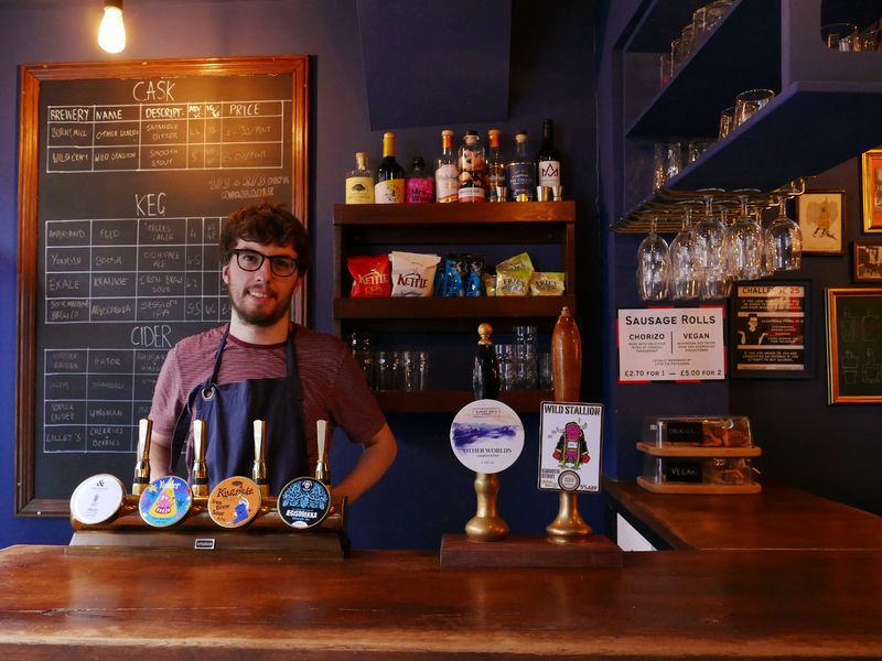 Co-owner Elliott at the bar. (Bar, Publican). Published on 01-04-2023 
