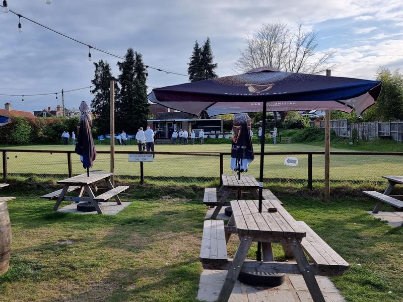 Crown at Costessey, bowling green. (Garden). Published on 01-07-2022