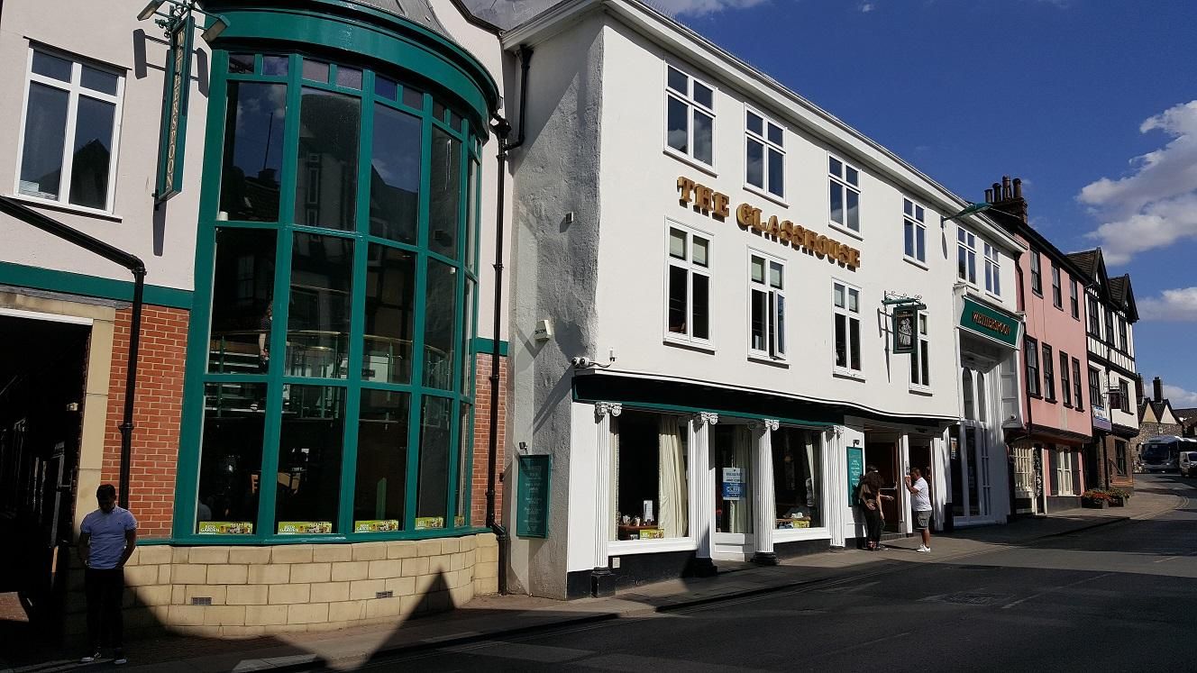 Glass House, looking towards the Cathedral. (Pub, External). Published on 01-08-2018