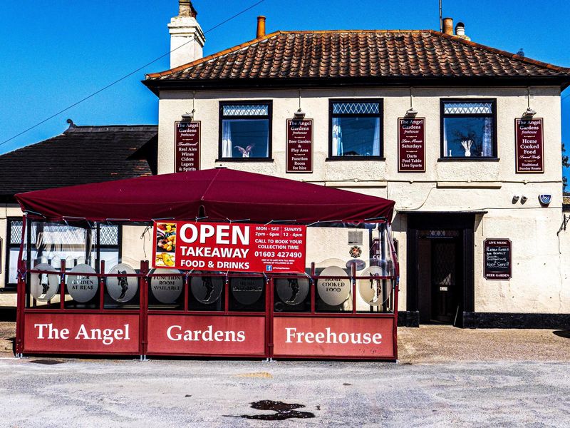 Angel Gardens, Norwich. (Pub, External, Key). Published on 01-05-2020