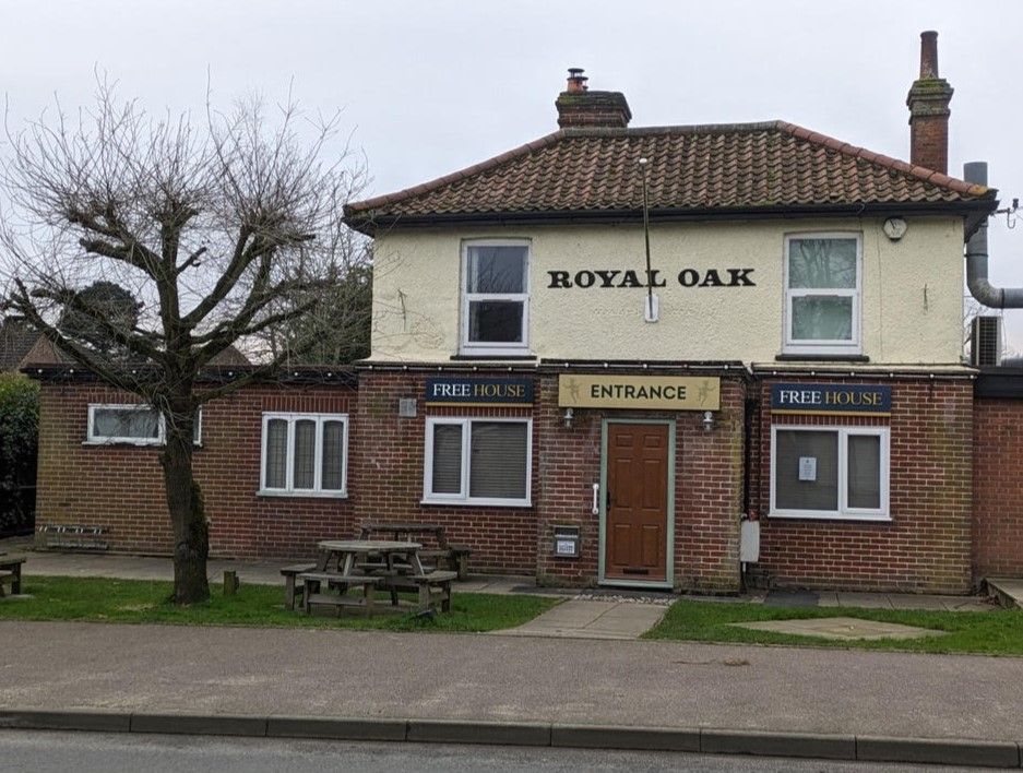 Royal Oak at Poringland. (Pub, External, Key). Published on 01-03-2024