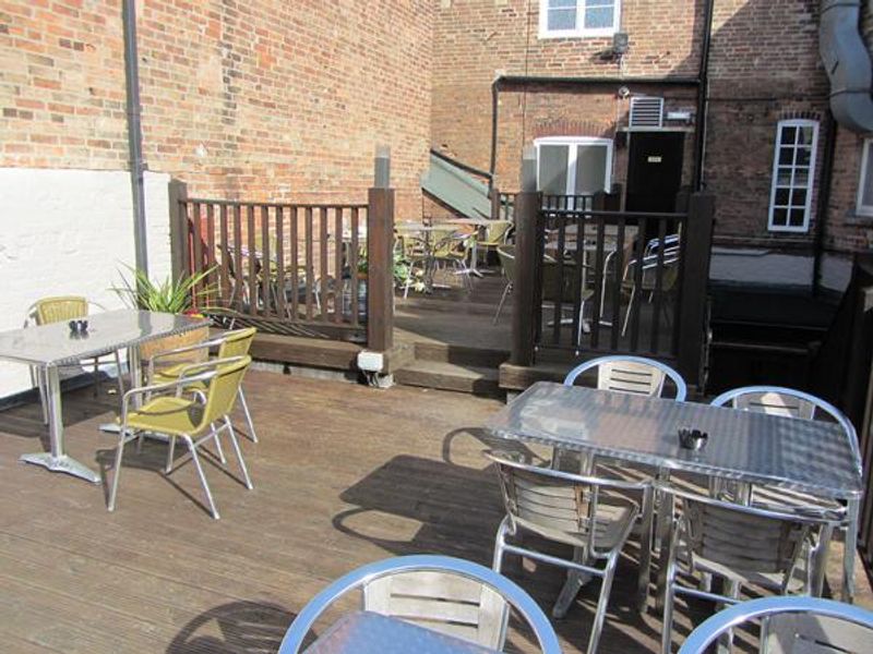 Upper decked area. (Pub, External, Garden). Published on 25-03-2014