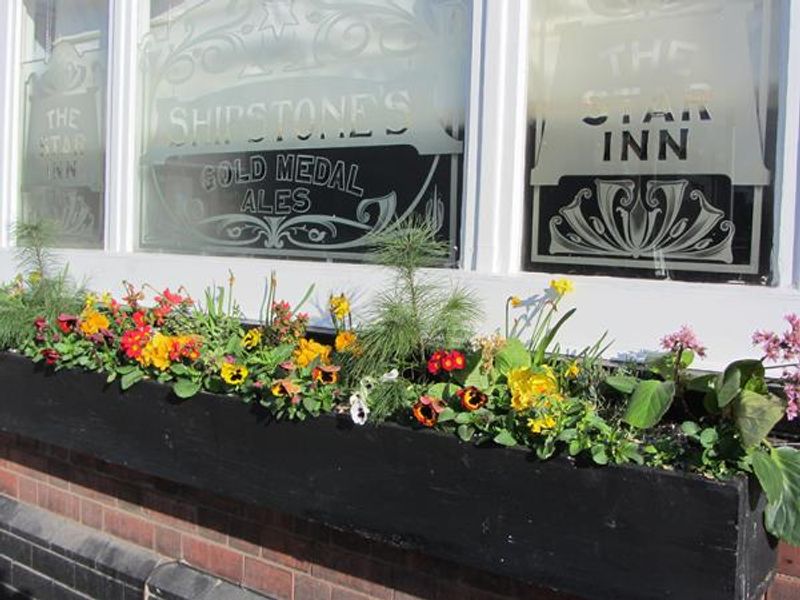 View of Shipstone windows with flower boxes. (Pub, External). Published on 28-04-2014 