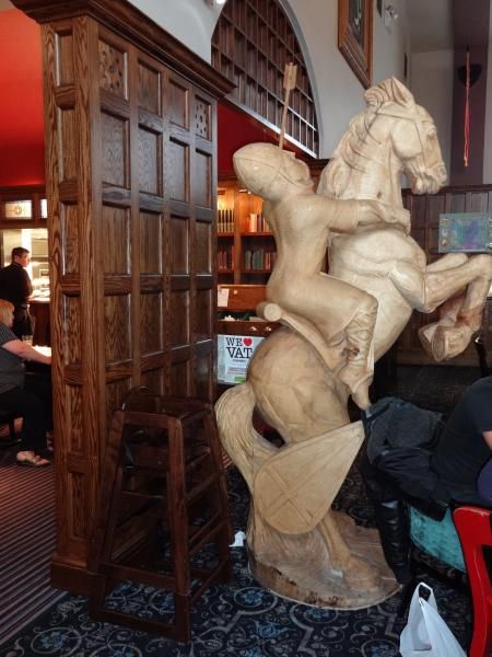 Carved wooden statue inside September 2013. Published on 02-04-2016