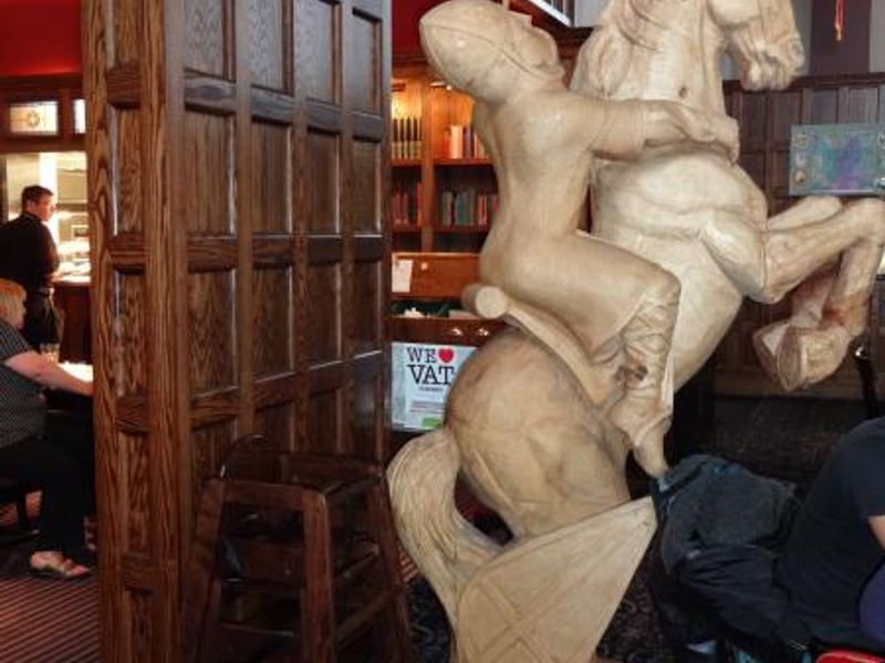 Carved wooden statue inside September 2013. Published on 02-04-2016