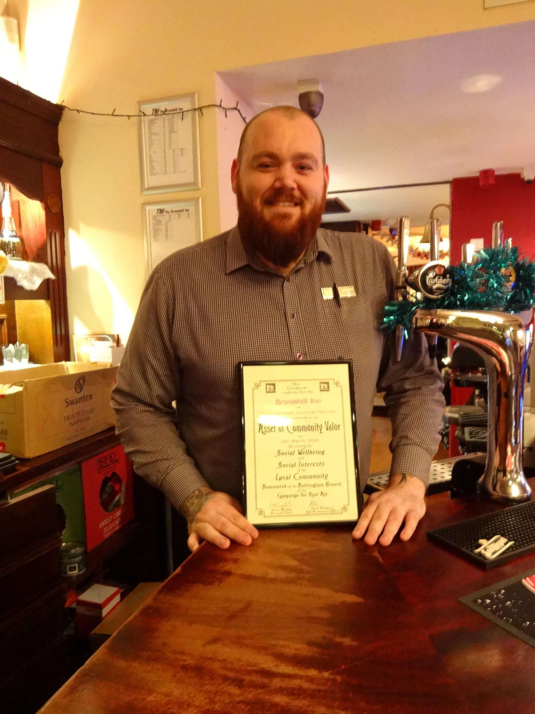 Matthew Jackson receiving ACV Certificate Dercember 2017. (Award). Published on 14-12-2017