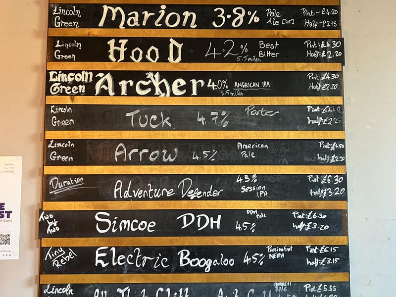 Beer list at The Brickyard. (Bar, Sign). Published on 22-02-2025 