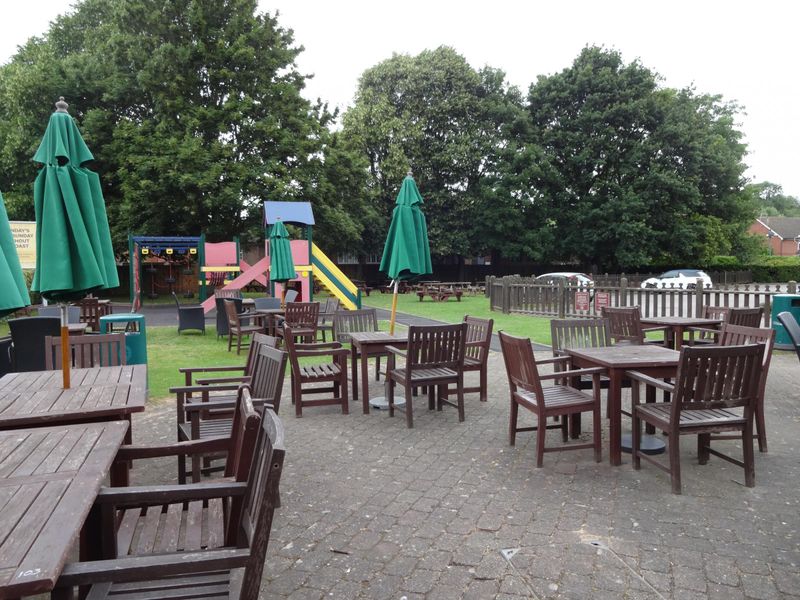 Patio area at side leading to childrn's play area June 2017. (Garden). Published on 25-06-2017