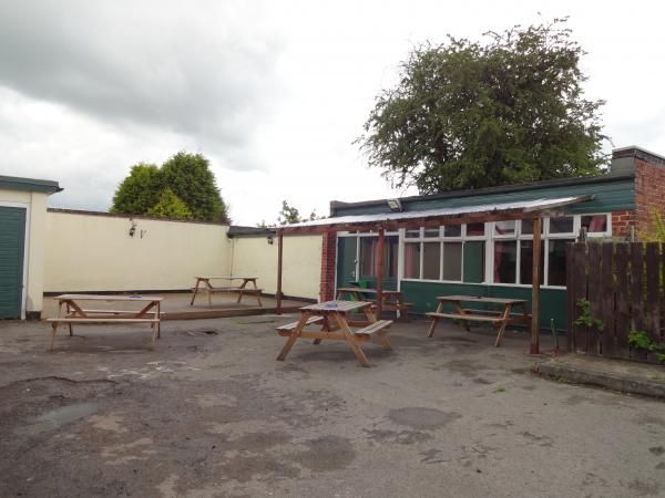 Decked area at rear with skittle alley. Published on 28-06-2013