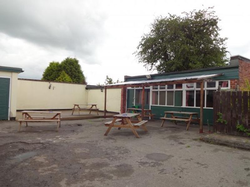 Decked area at rear with skittle alley. Published on 28-06-2013
