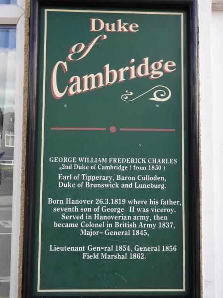 Plaque explaining pub name. Published on 05-09-2014