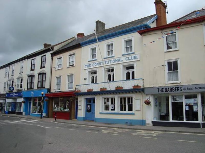 Conservative (Contitutional) Club South Molton. (Pub, External, Key). Published on 01-01-1970