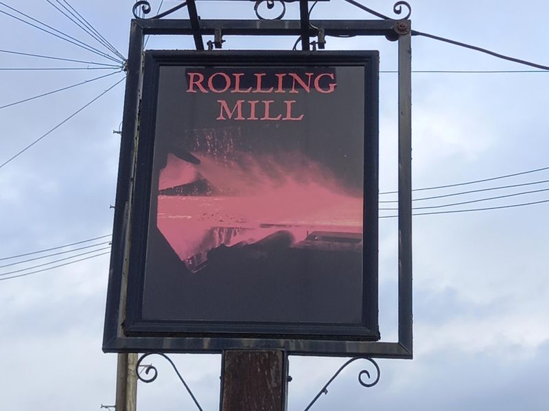 Rolling Mill, Cwmafan Pub Sign. (External, Sign). Published on 23-10-2023
