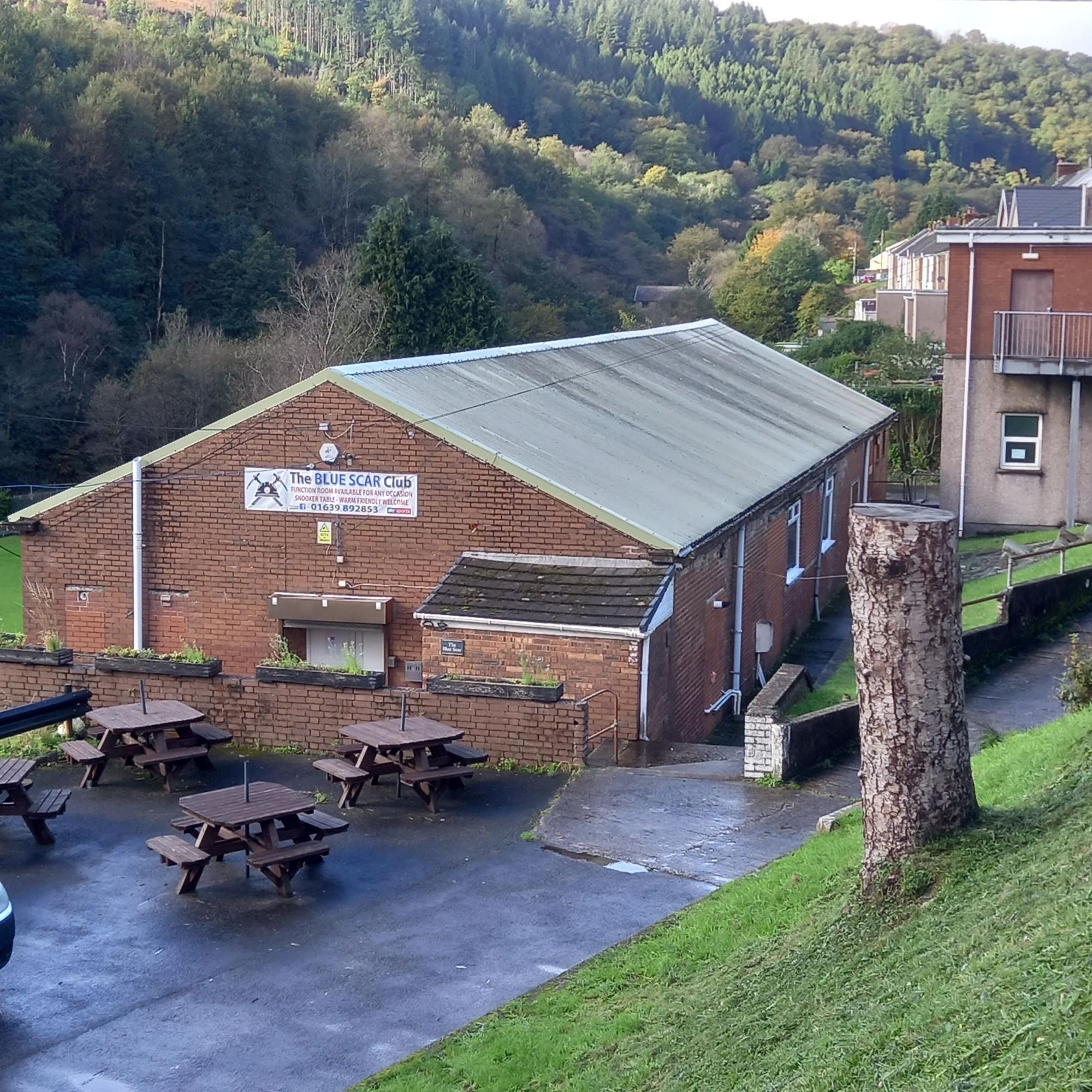 Blue Scar Club, Pontrhydyfen. (Pub, External). Published on 23-10-2023