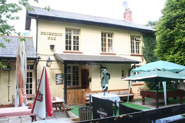 Friendly Fox at Rhiwderin. (Pub, External). Published on 28-04-2012